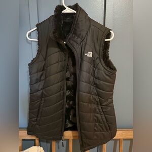The North Face Quilted Reversible Black Vest
